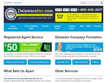 Tablet Screenshot of delawareinc.com